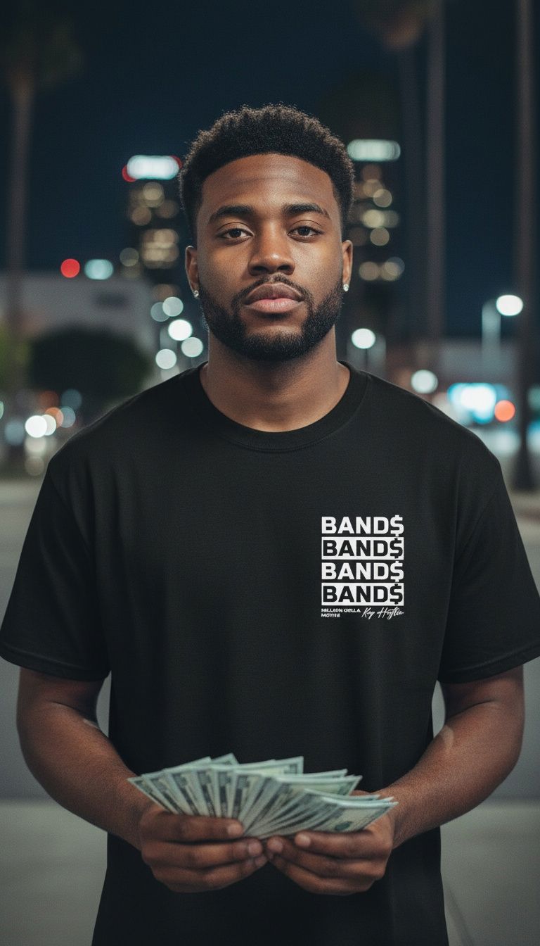 Bands Bands Bands - Black T-Shirt