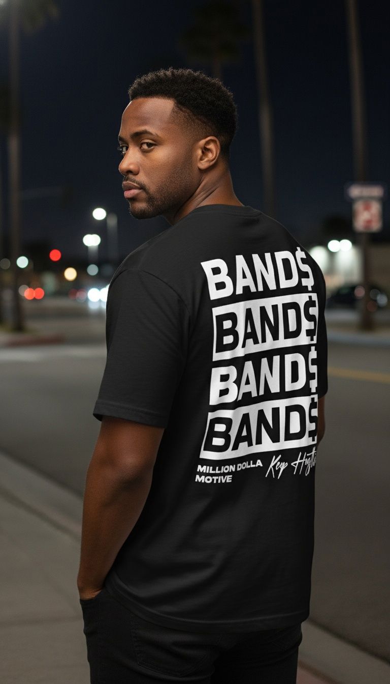 Bands Bands Bands - Black T-Shirt