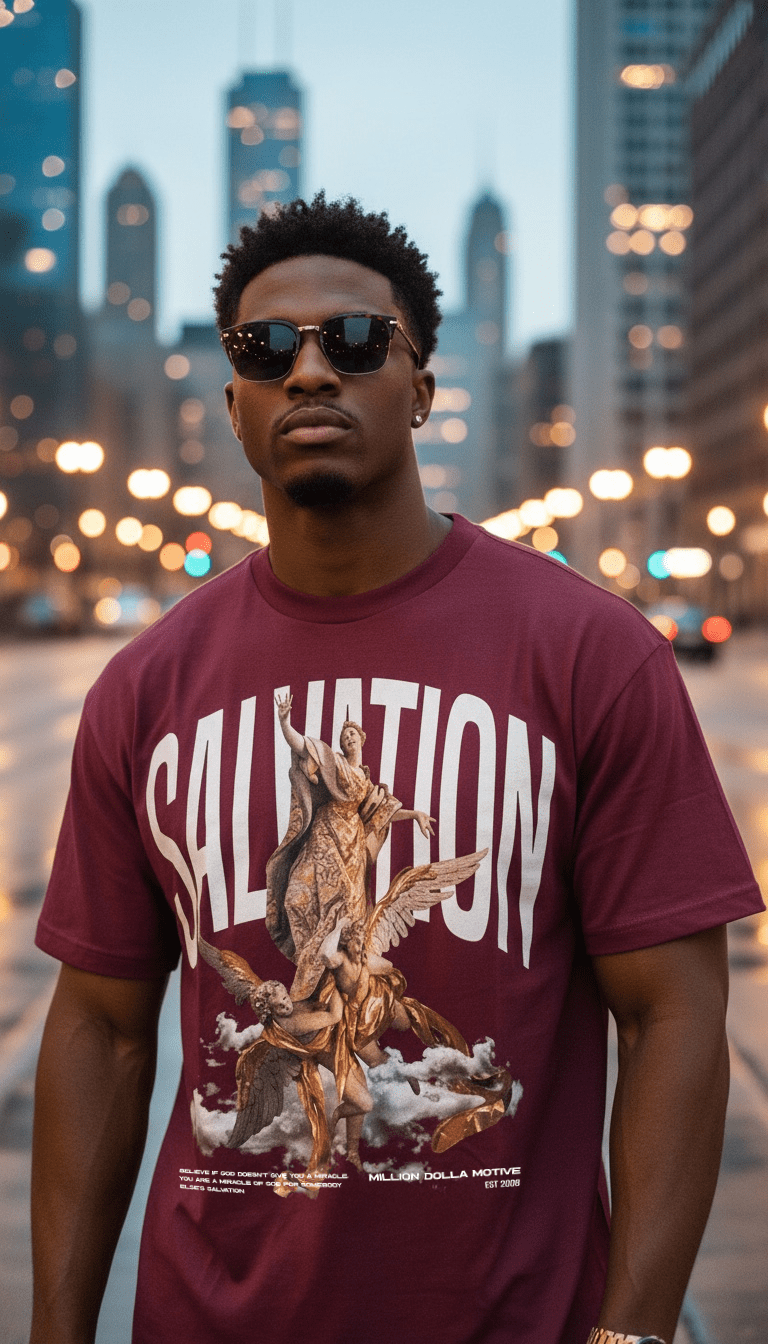 
                  
                    Salvation - Burgundy T-Shirt
                  
                
