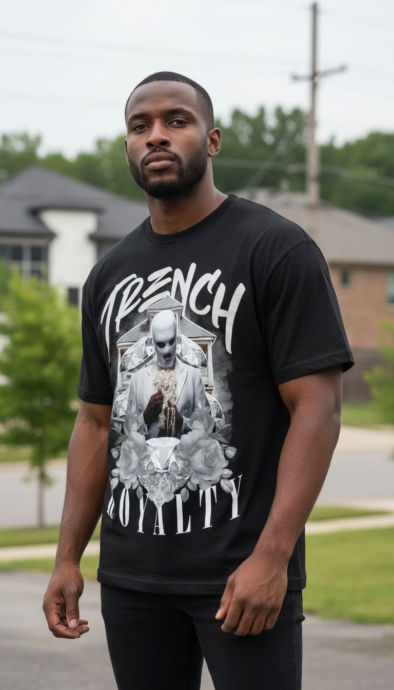 Trench Royalty -  Black T-Shirt