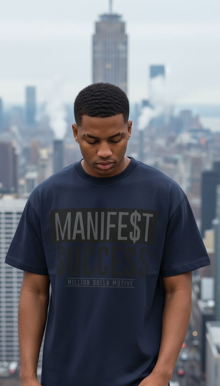 Manifest Success - Navy T-Shirt