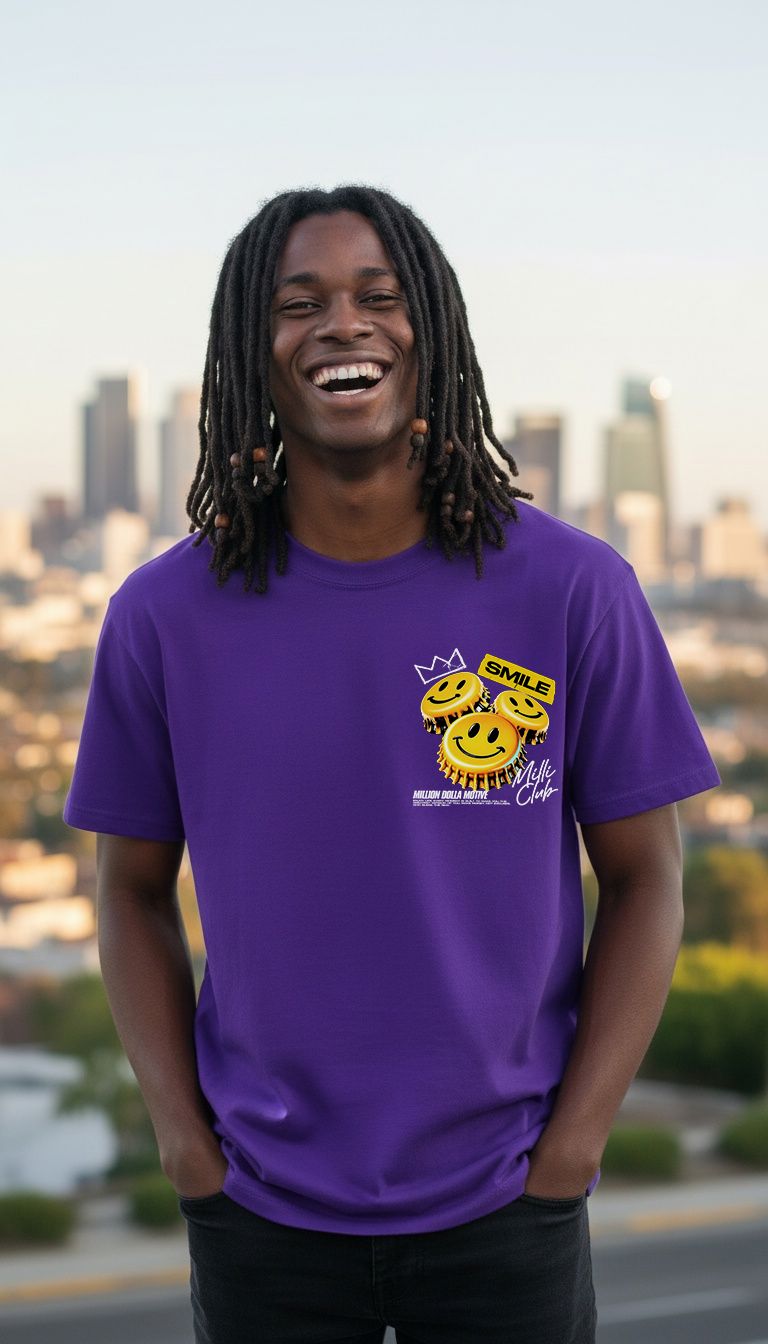 Smile Milli Club - Purple T-Shirt