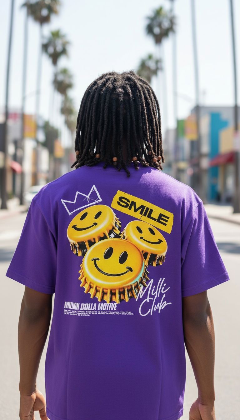 Smile Milli Club - Purple T-Shirt