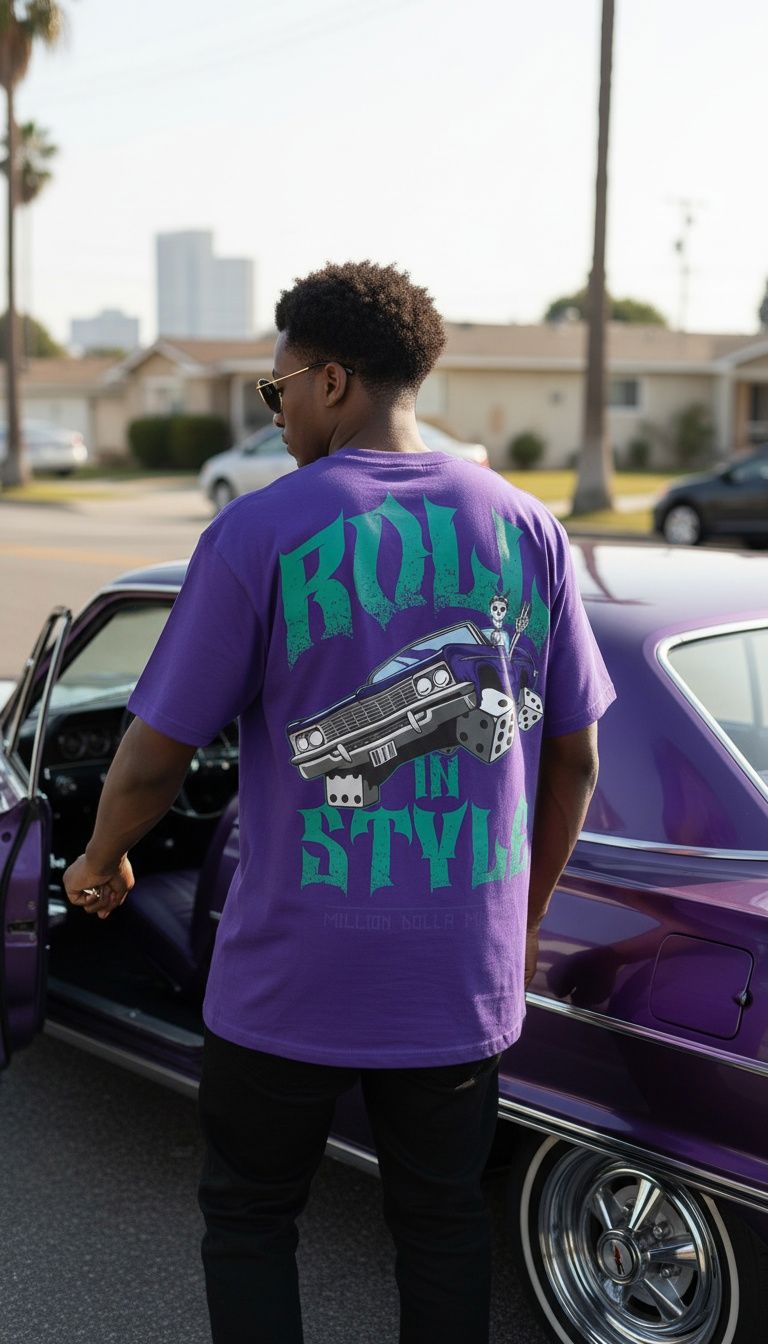 Roll In Style - Purple T-Shirt