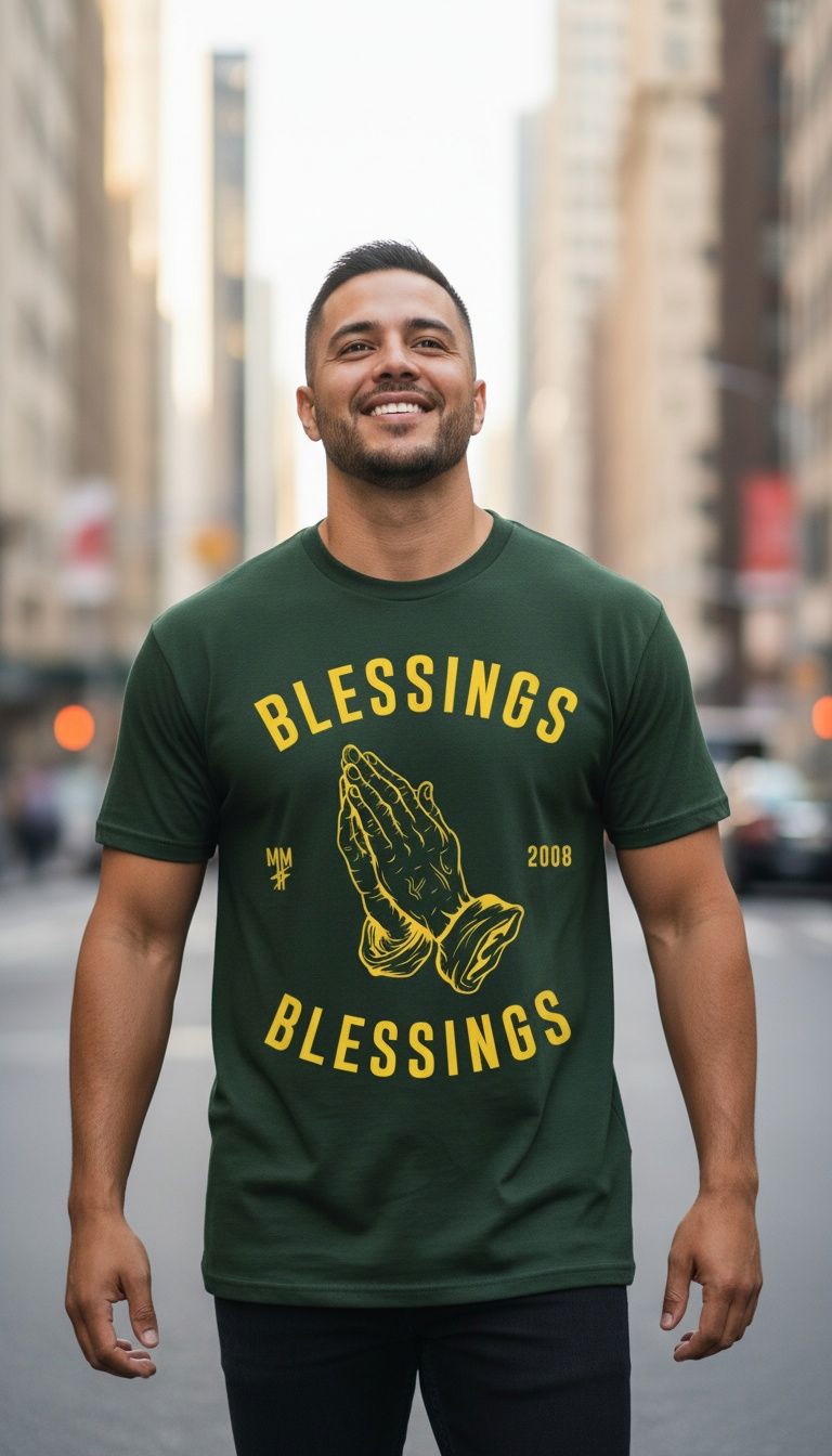 Blessings on Blessings - Hunter Green T-Shirt
