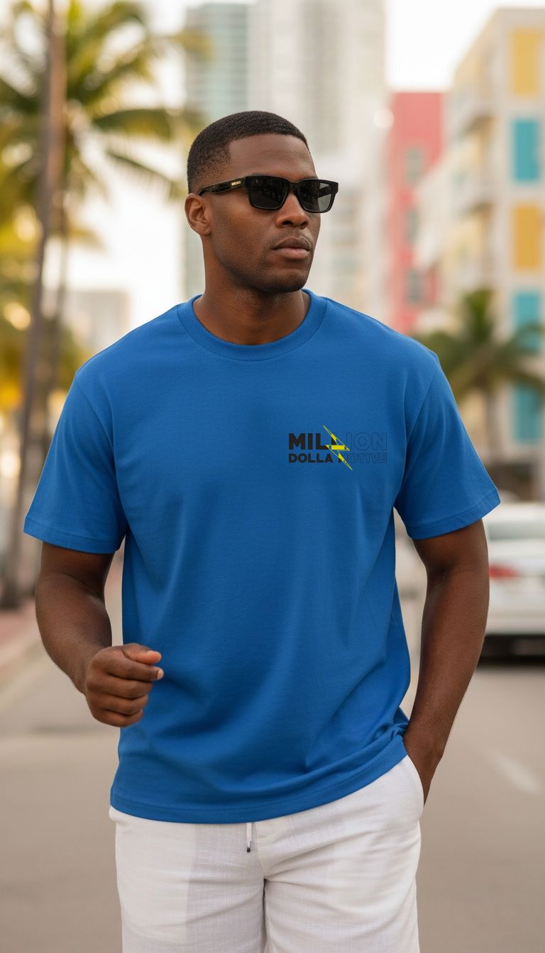 Pray Manifest Hustle - Royal Blue T-Shirt