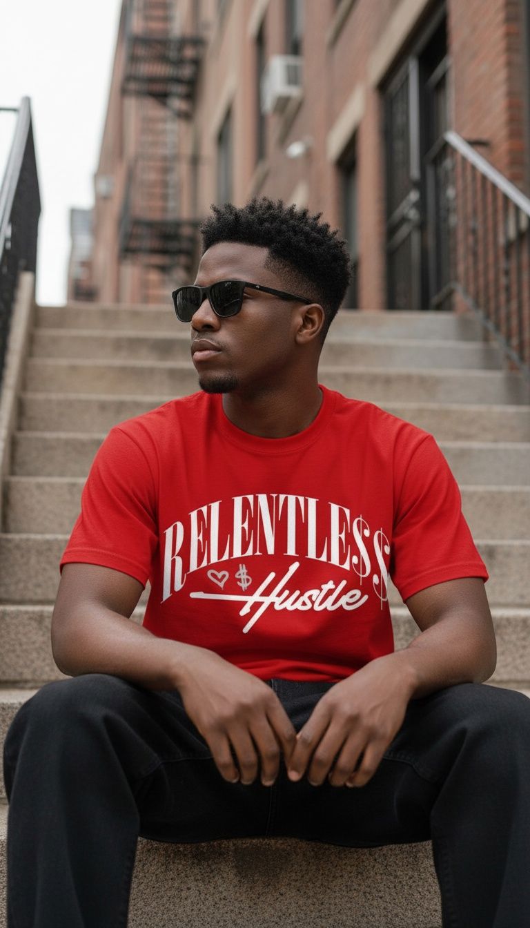 Relentless Hustle - Red T-Shirt