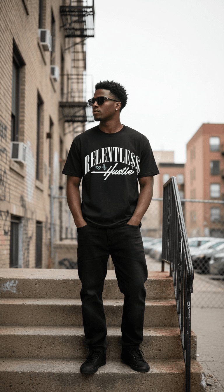 
                  
                    Relentless Hustle - Black T-Shirt
                  
                