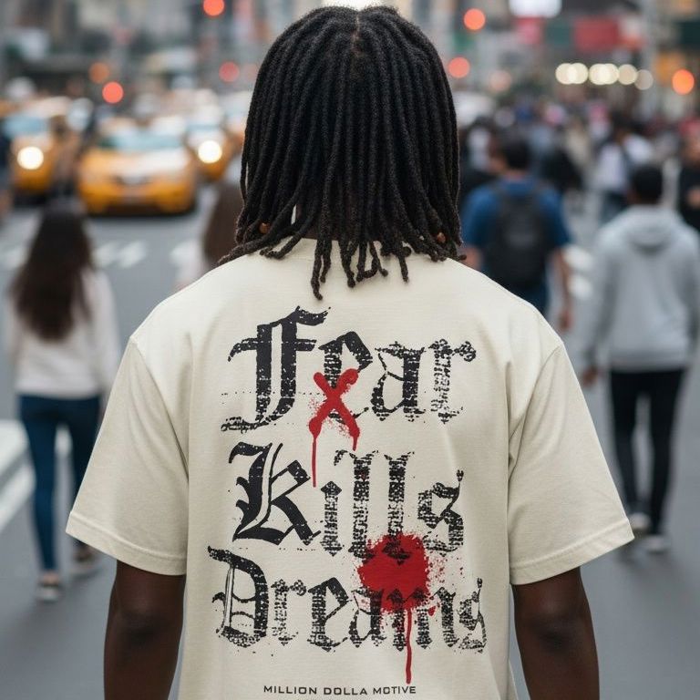 Fear Kills Dreams - Natural Sail T-Shirt T-Shirt Million Dolla Motive 
