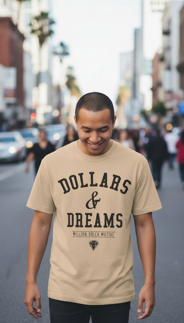 Dollars & Dreams - Khaki T-Shirt