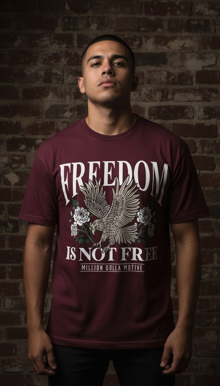 Freedom is Not Free - Burgundy T-Shirt