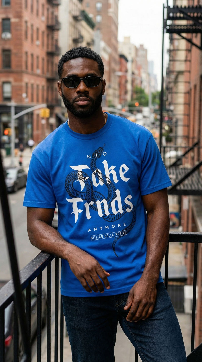 No Fake Friends - Royal Blue T-Shirt