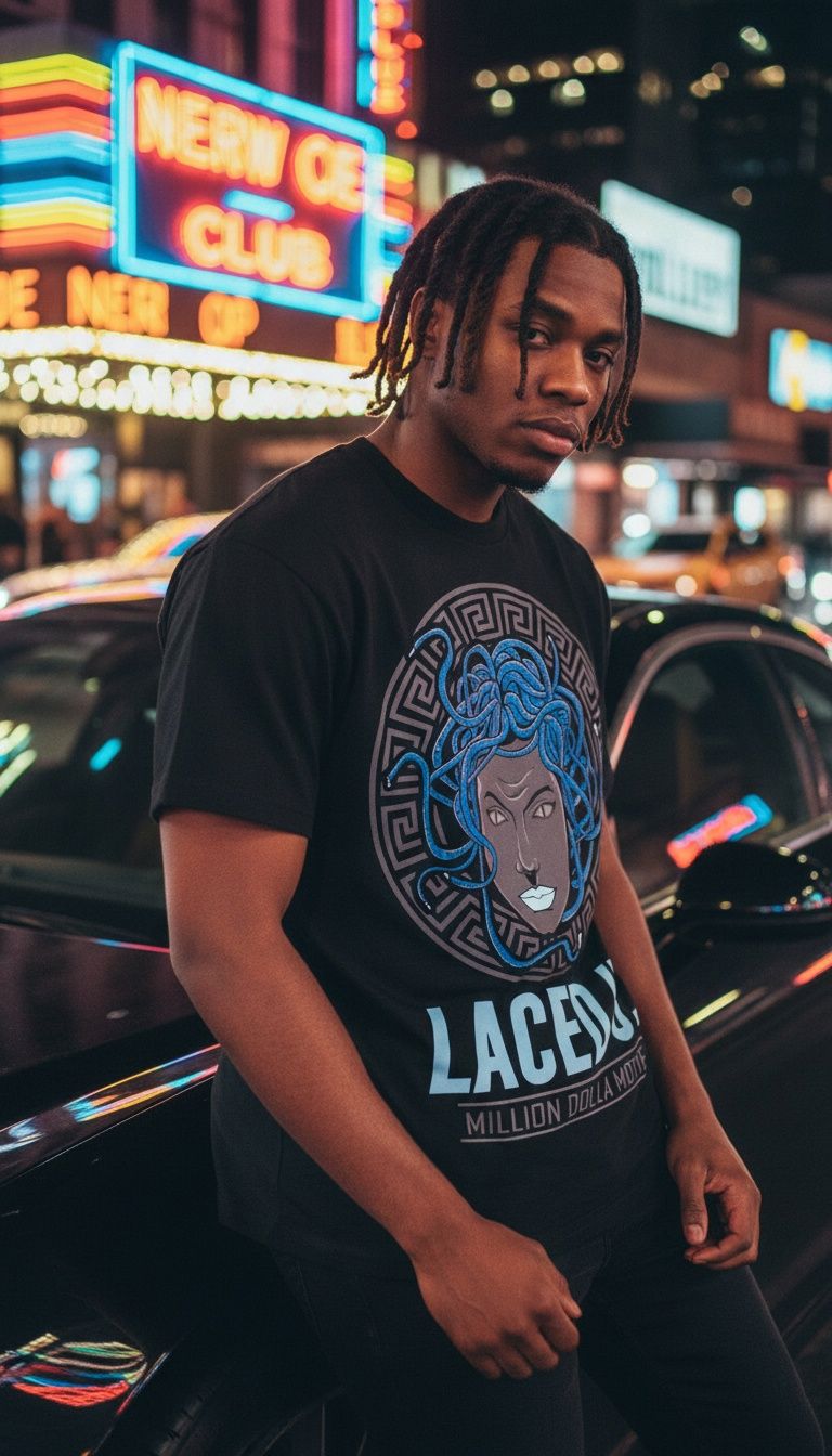Laced Up - Black T-Shirt