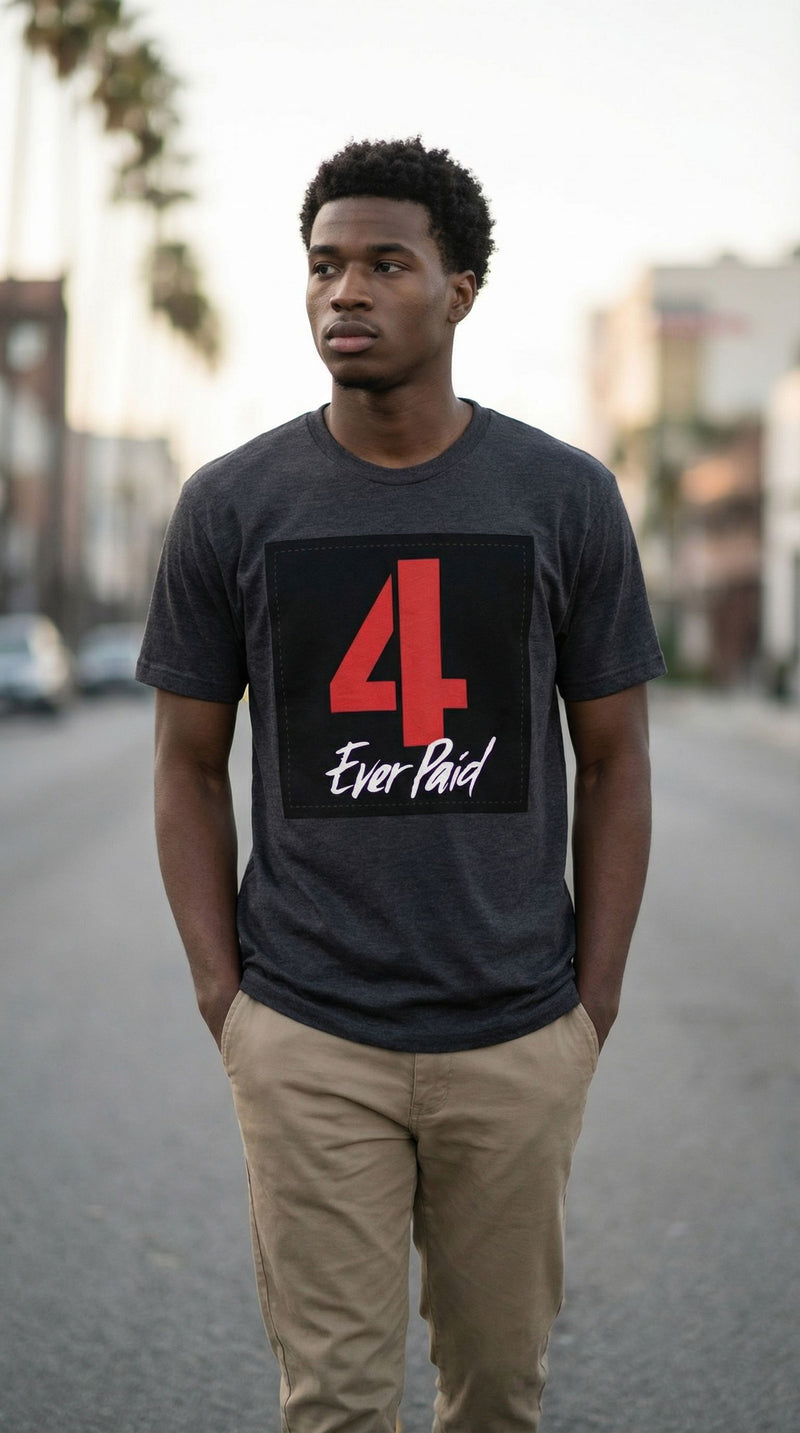 4 Ever Paid - Heather Charcoal Grey T-Shirt