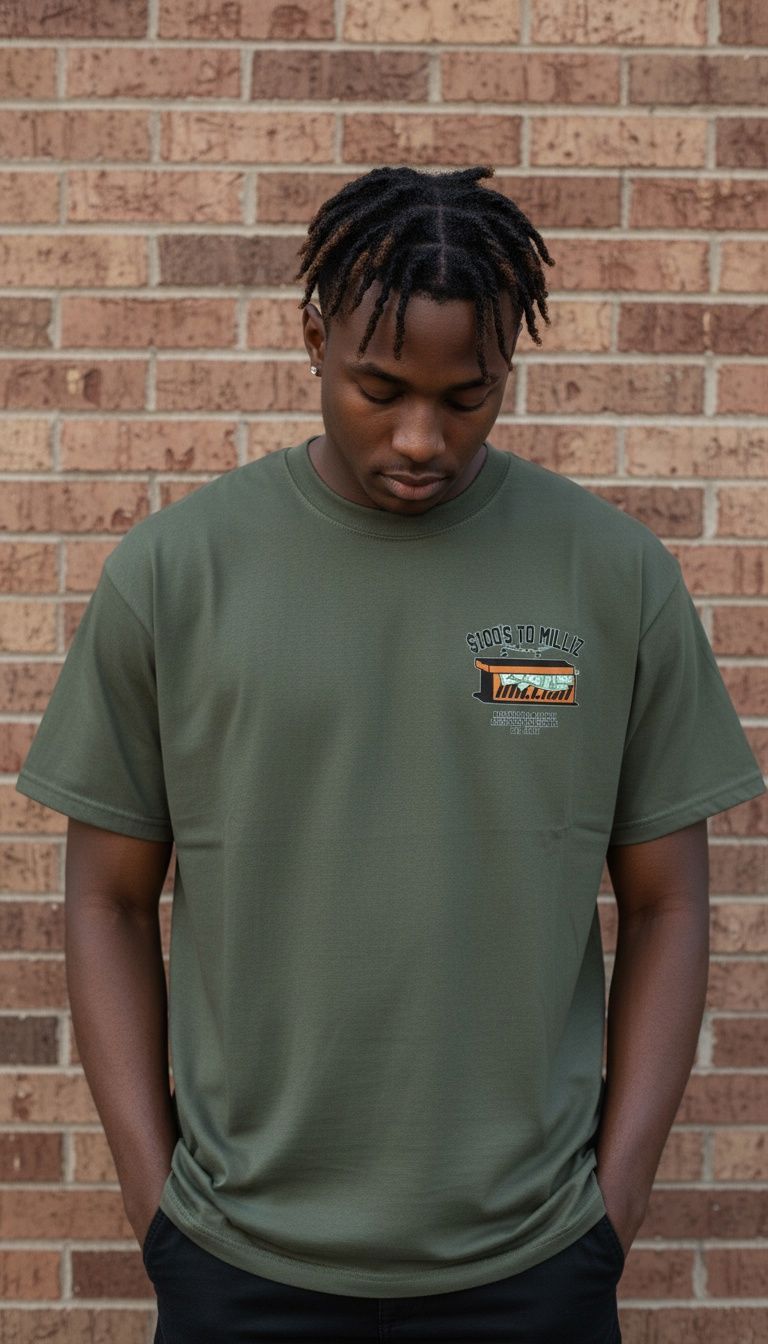100's to Milliz - Olive T-Shirt