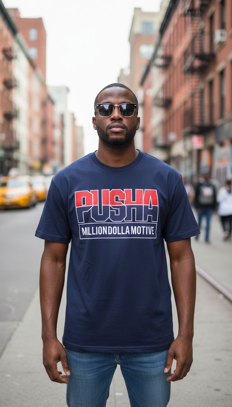 Pusha - Navy T-Shirt