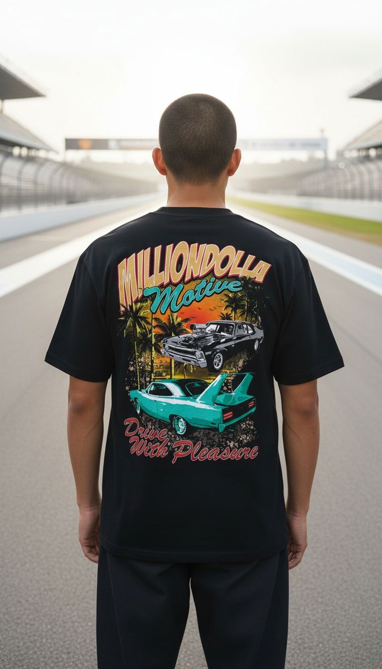 Drive with Pleasure - Green Glow on Black T-Shirt