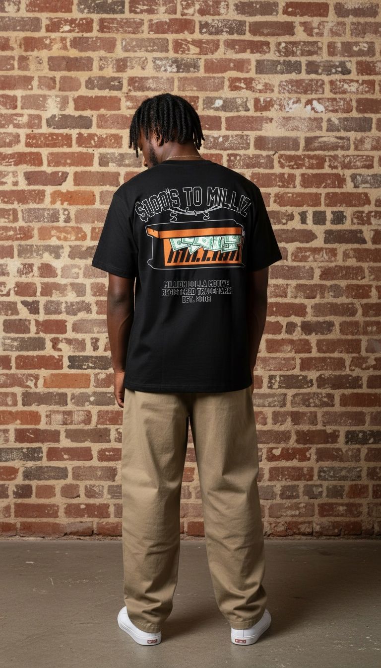 100's to Milliz - Black T-Shirt