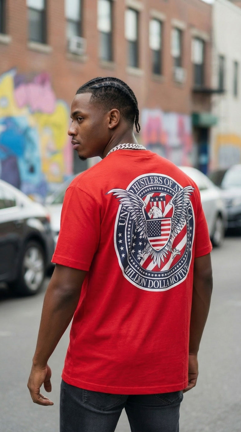 United Hustlers of America - Red T-Shirt