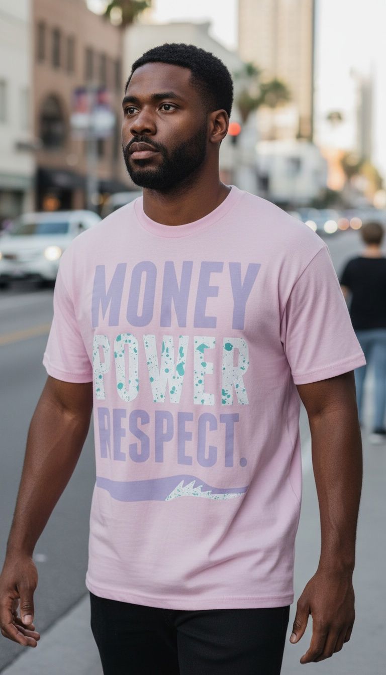 Money Power Respect - Pink T-Shirt