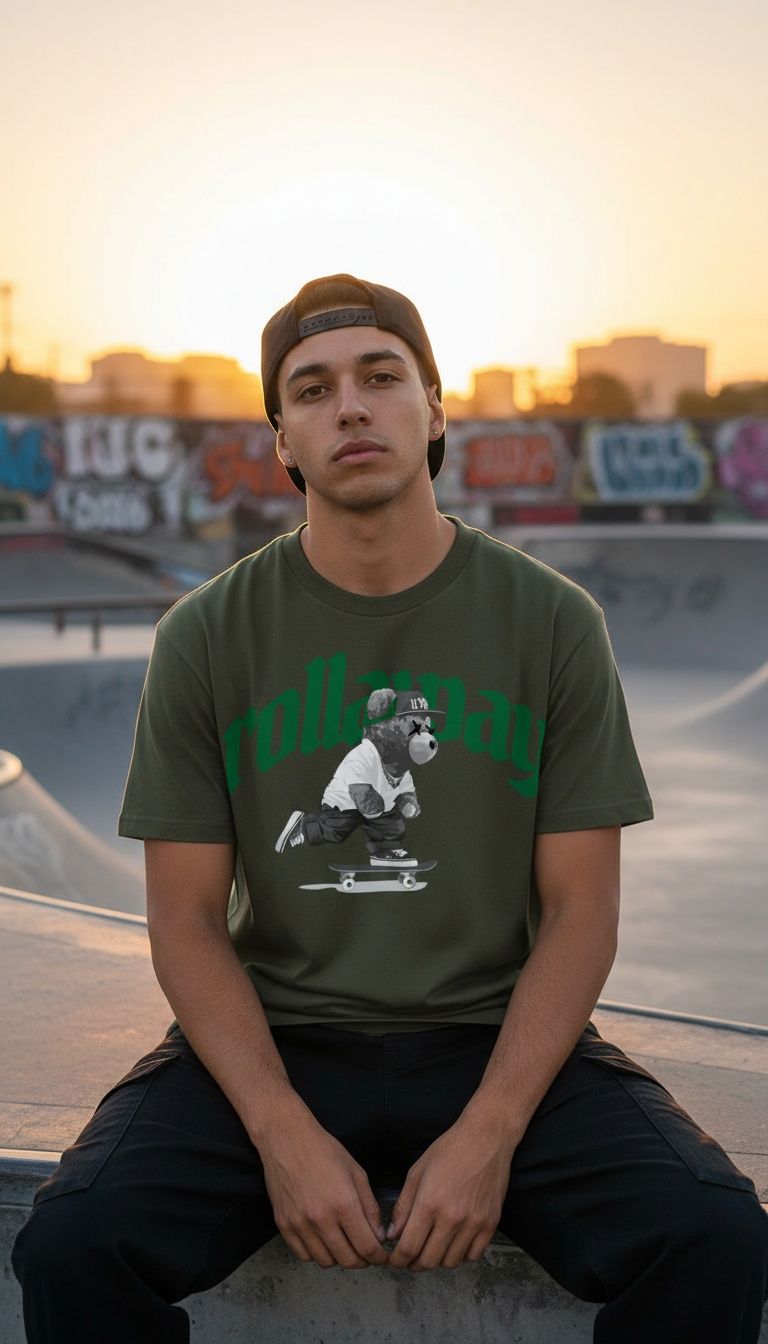Rollaway Teddy - Olive T-Shirt