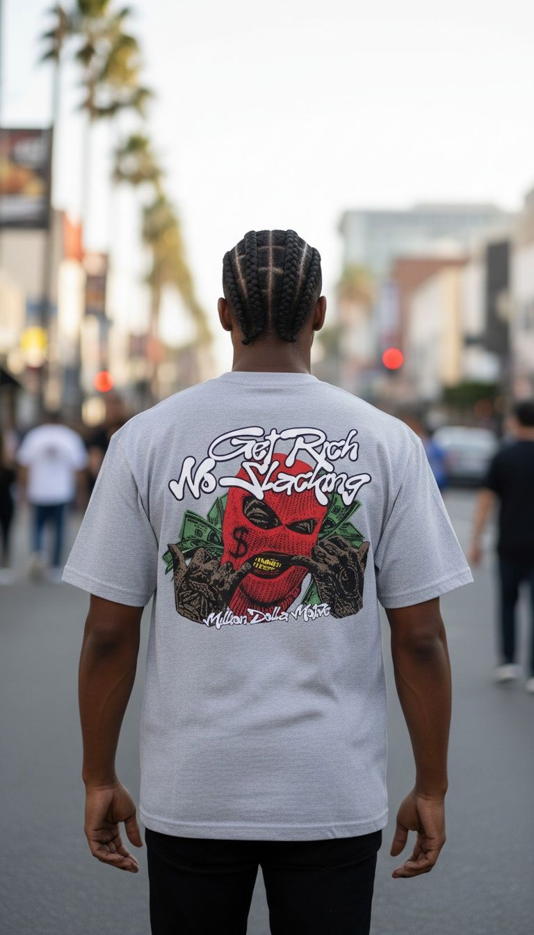 Get Rich No Slacking - Heather Grey T-Shirt