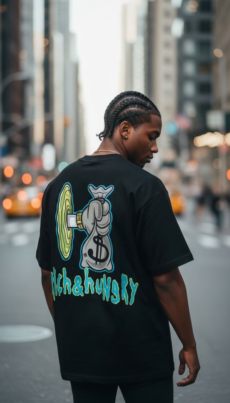 Rich & Hungry - Black T-Shirt