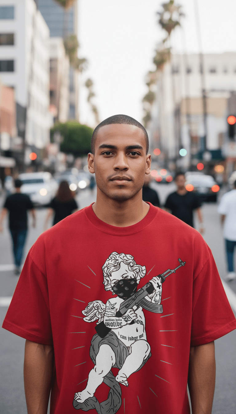 
                  
                    Tattooed Angel - Red T-Shirt
                  
                