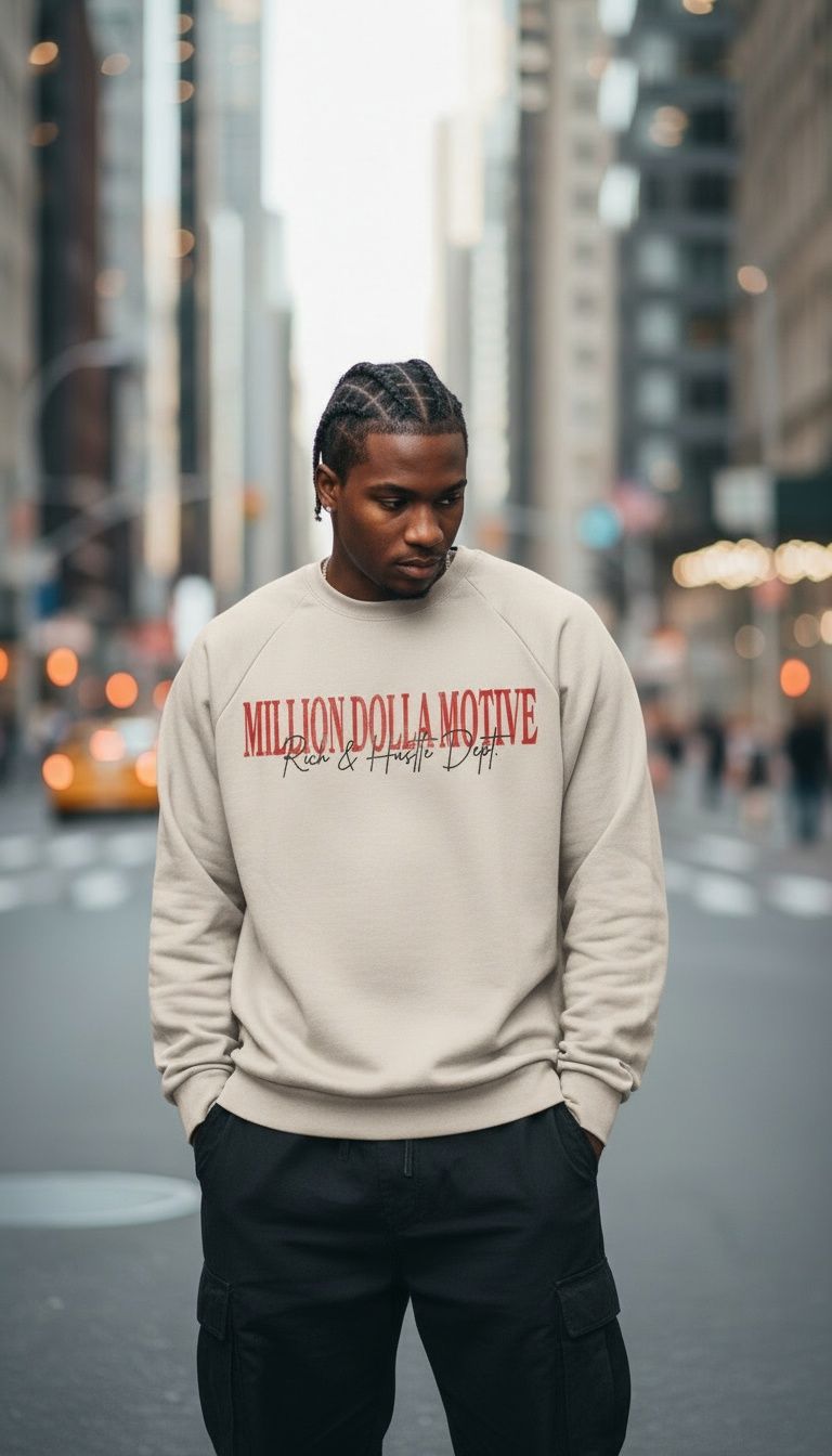 
                  
                    Hustle Invest Live - Sand Crewneck Sweatshirt
                  
                