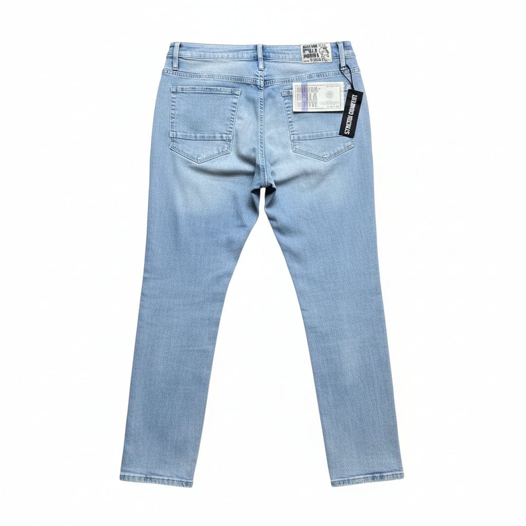 
                  
                    Light Blue Taper Denim Pants
                  
                