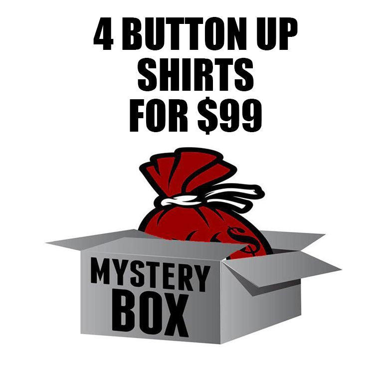 Mystery Box of 4 Button Up Shirts