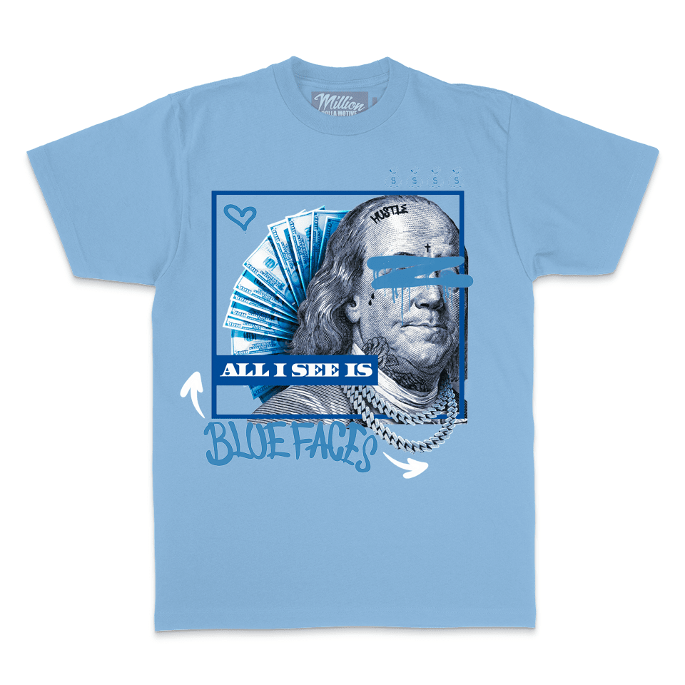 All I See is Blue Faces - University Blue T-Shirt