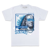 All I See Is Blue Faces - White T-Shirt