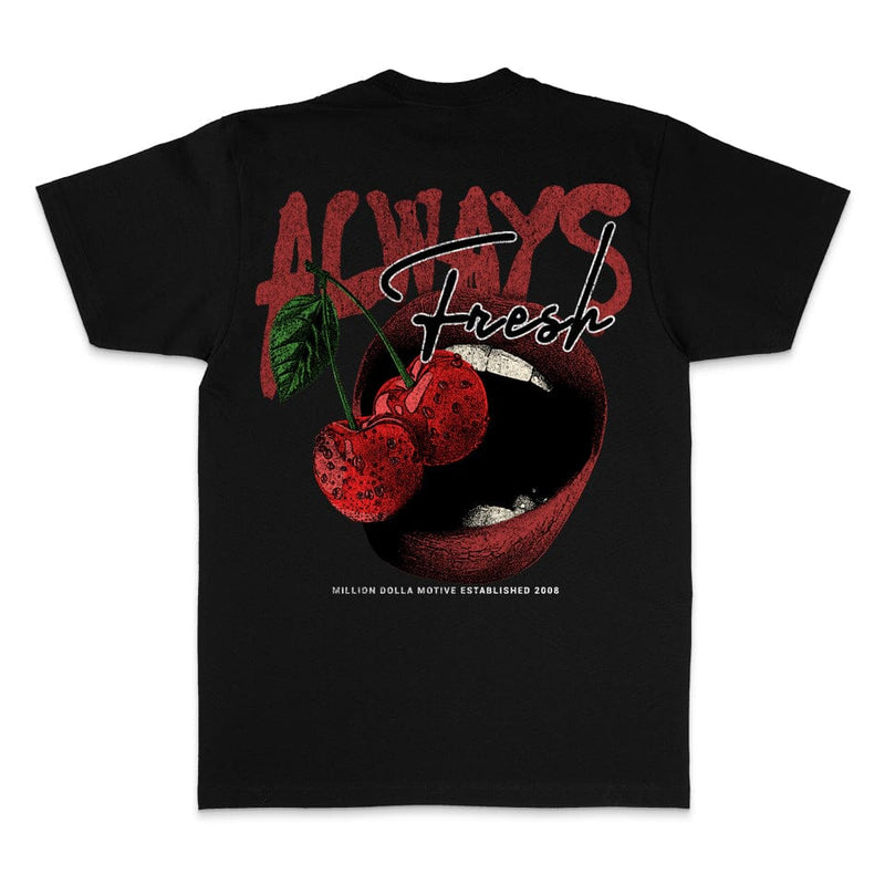 Always Fresh Cherries - Black T-Shirt T-Shirt Million Dolla Motive 