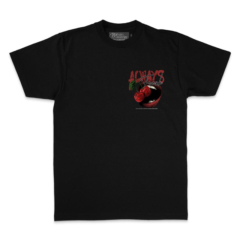 Always Fresh Cherries - Black T-Shirt T-Shirt Million Dolla Motive 