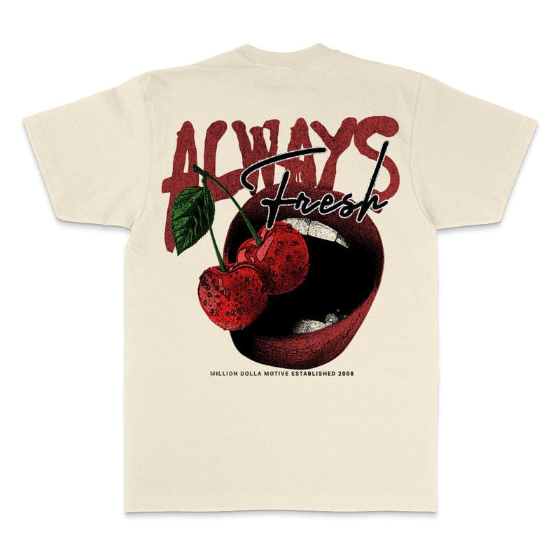 Always Fresh Cherries - Natural Sail T-Shirt T-Shirt Million Dolla Motive 