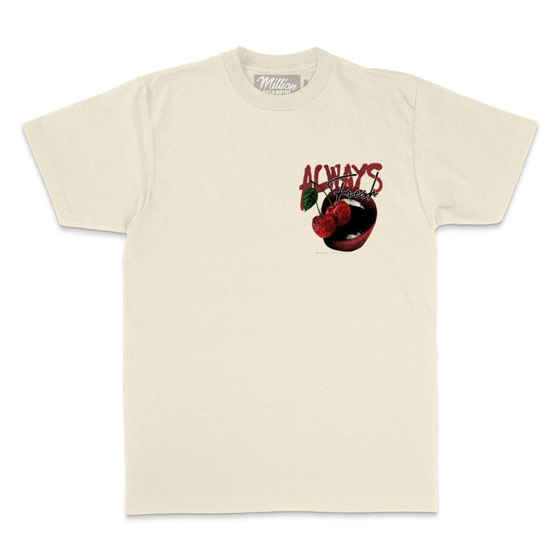 Always Fresh Cherries - Natural Sail T-Shirt T-Shirt Million Dolla Motive 