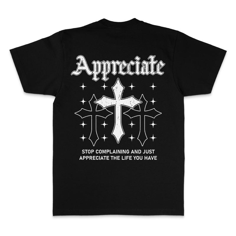 Appreciate Crosses - Black T-Shirt