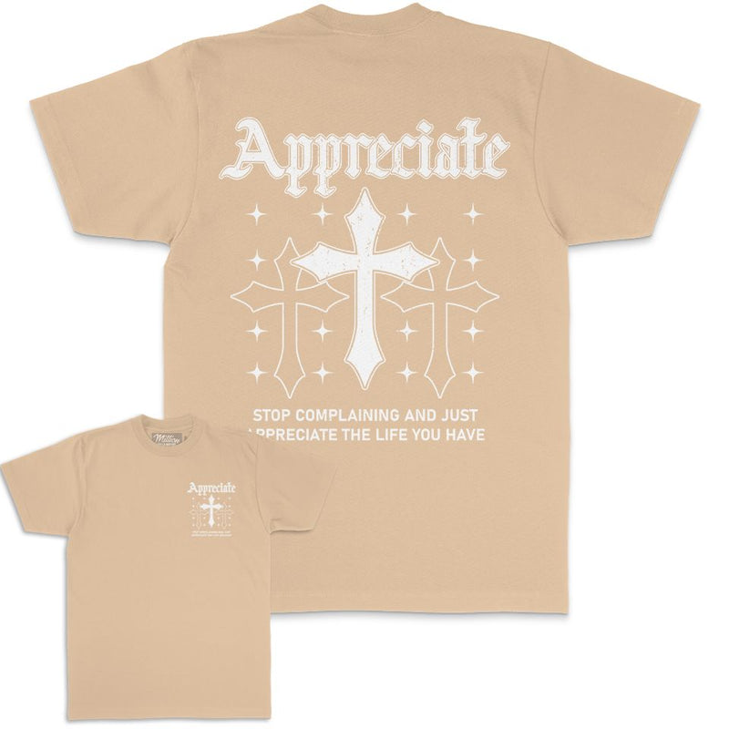 Appreciate Crosses - Khaki T-Shirt