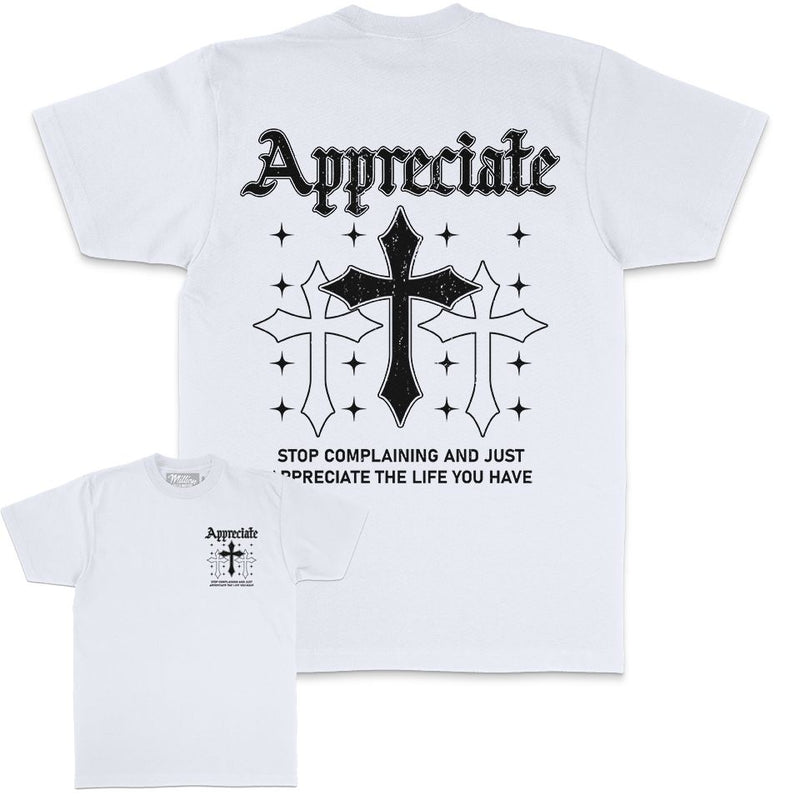 Appreciate Crosses - White T-Shirt