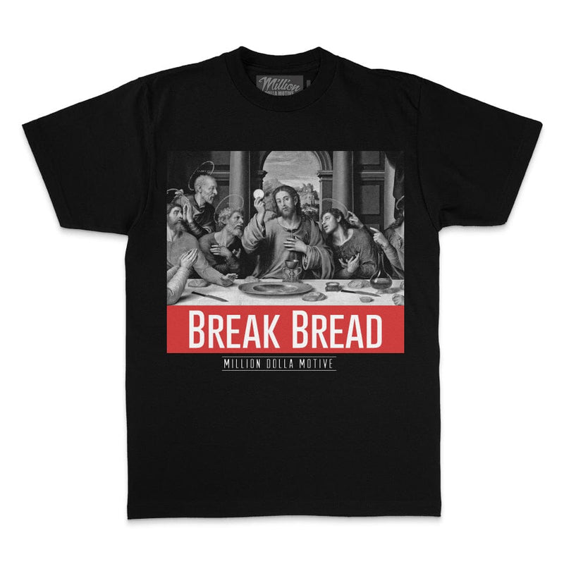 Break Bread - Red on Black T-Shirt T-Shirt Million Dolla Motive 