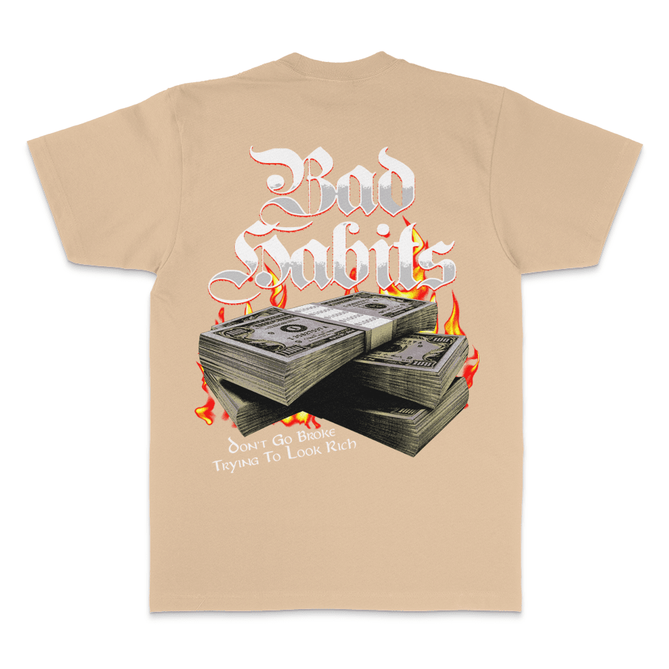 
                  
                    Bad Habits - Khaki T-Shirt
                  
                