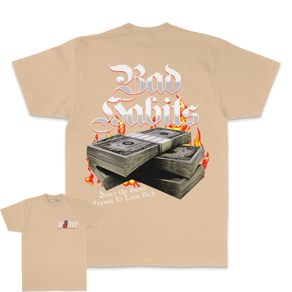 Bad Habits - Khaki T-Shirt