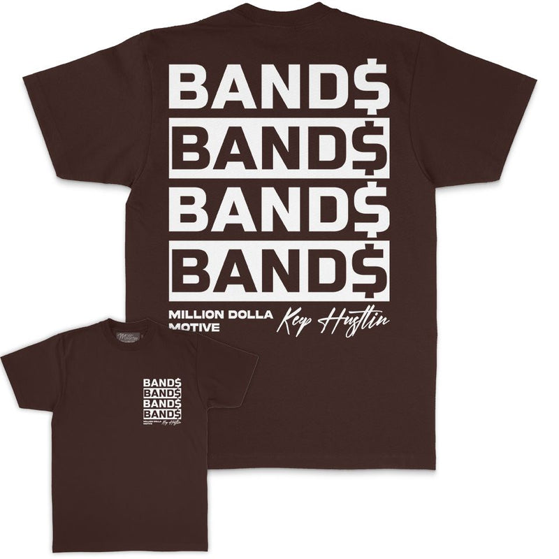 Bands Bands Bands - Brown T-Shirt