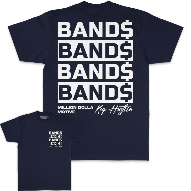 Bands Bands Bands - Navy T-Shirt