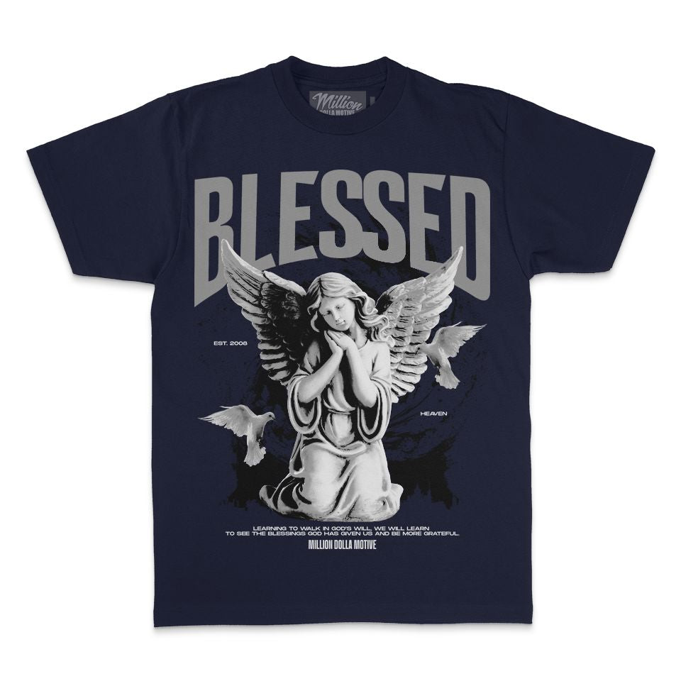 Blessed Angel 2.0 - Navy T-Shirt T-Shirt Million Dolla Motive 