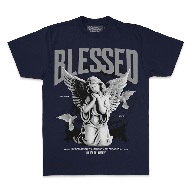 Blessed Angel 2.0 - Navy T-Shirt T-Shirt Million Dolla Motive 