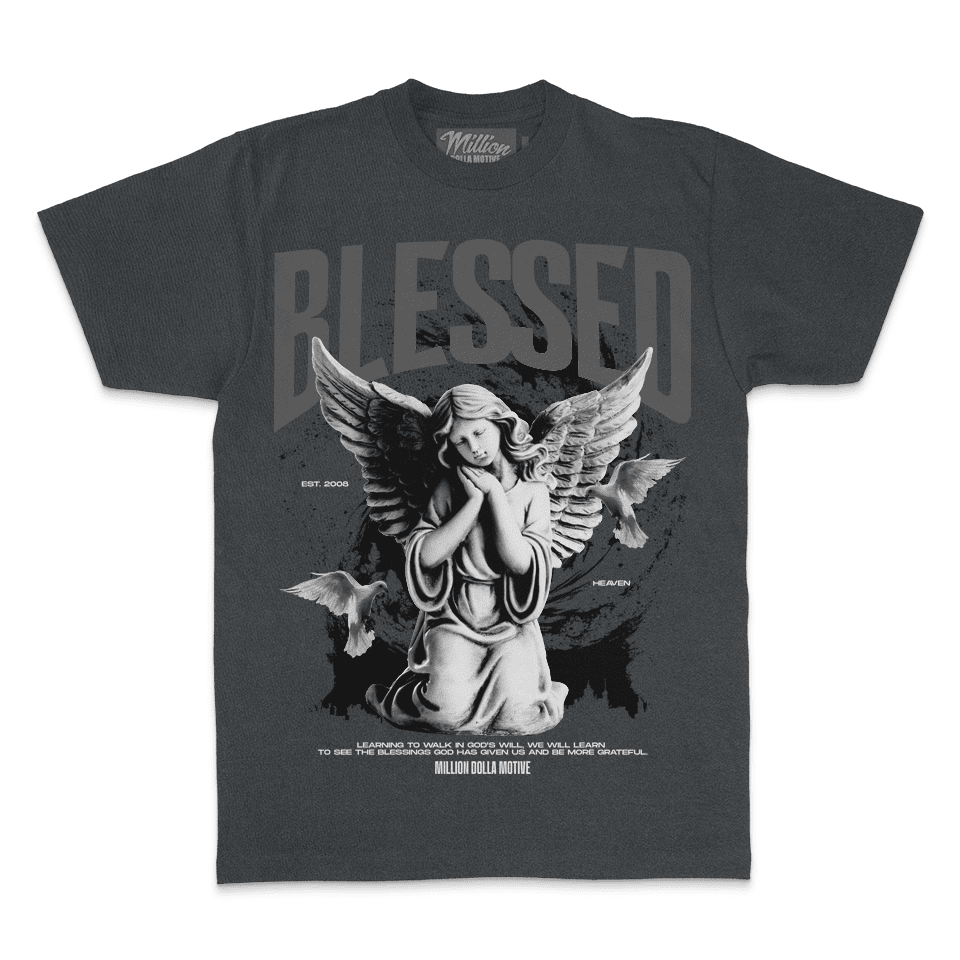 Blessed Angel 2.0 - Vintage Black T-Shirt
