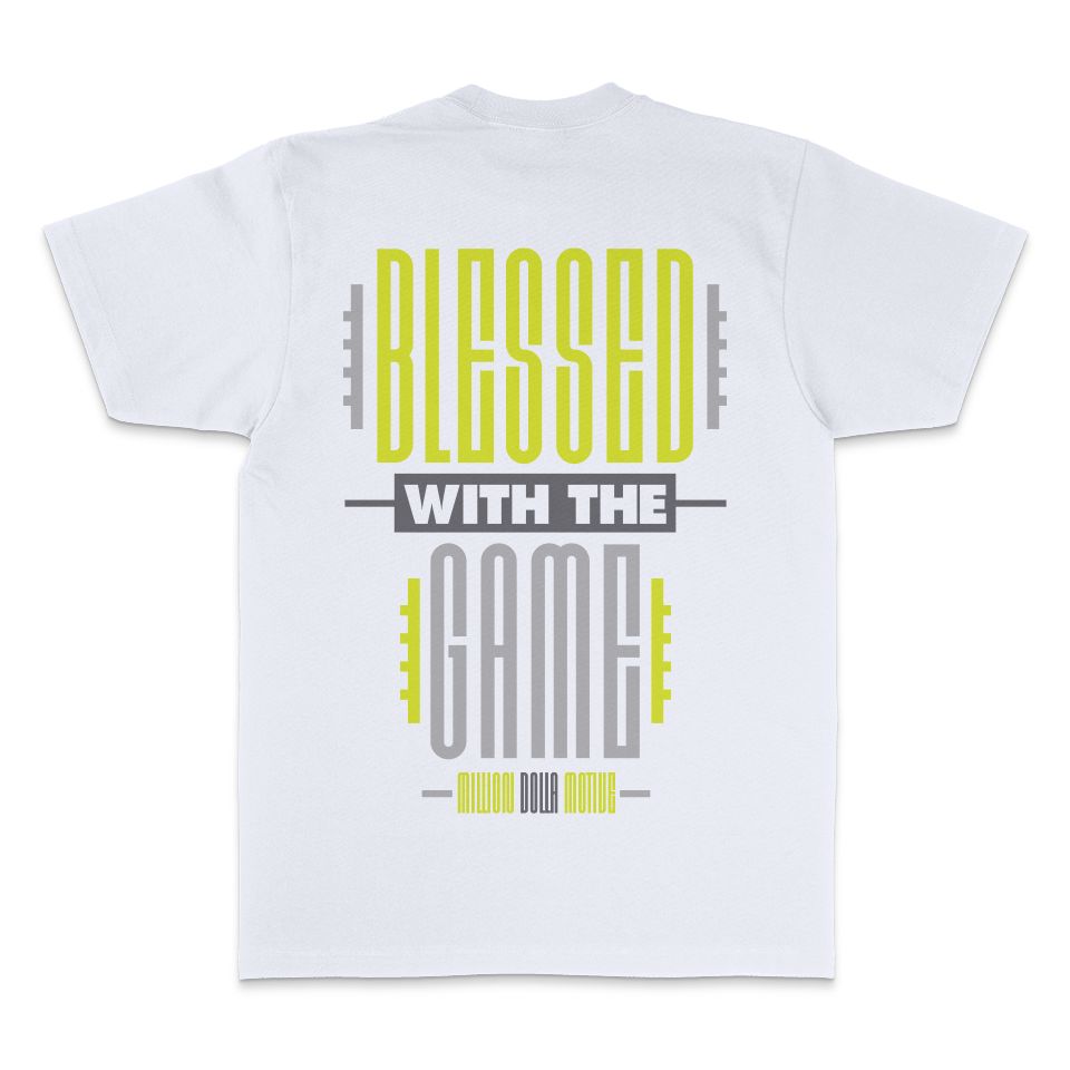 
                  
                    Blessed With The Game - White T-Shirt
                  
                