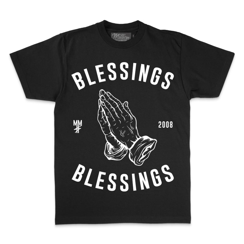 Blessings on Blessings - Black T-Shirt T-Shirt Million Dolla Motive 